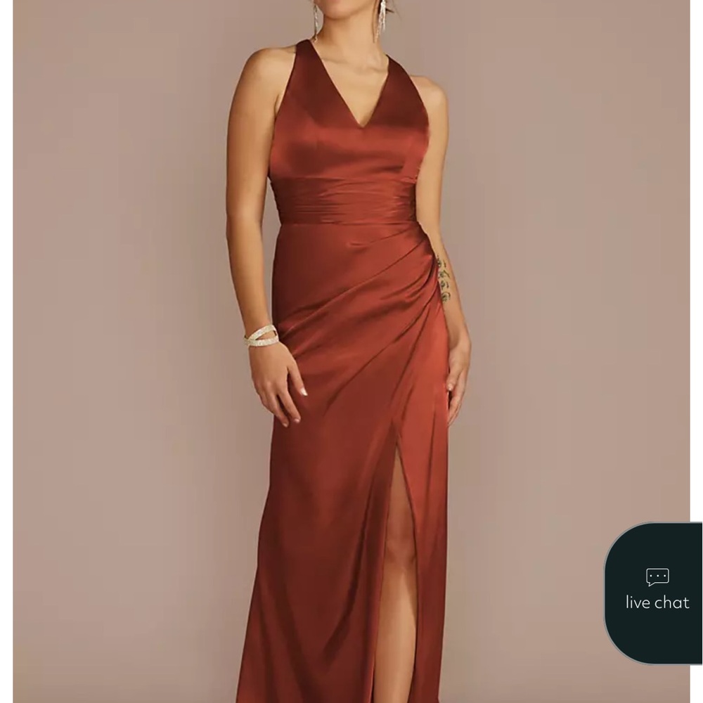 Elegant Rust Evening Gown